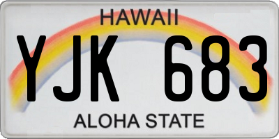 HI license plate YJK683