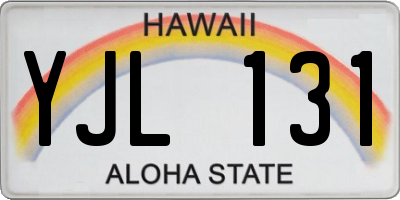 HI license plate YJL131