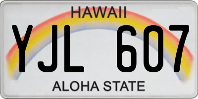 HI license plate YJL607