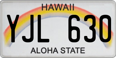 HI license plate YJL630