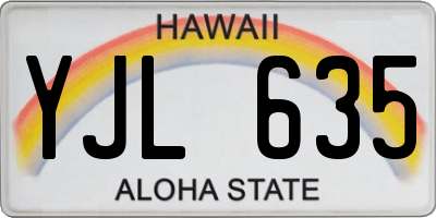 HI license plate YJL635