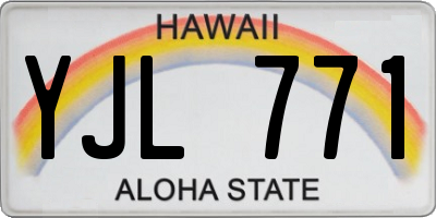 HI license plate YJL771