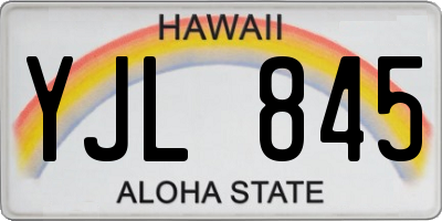 HI license plate YJL845