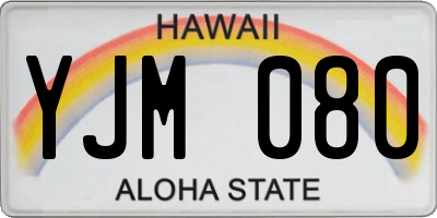 HI license plate YJM080