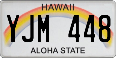 HI license plate YJM448