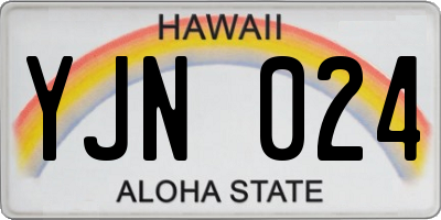 HI license plate YJN024