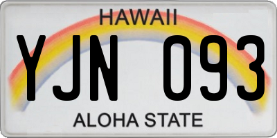 HI license plate YJN093