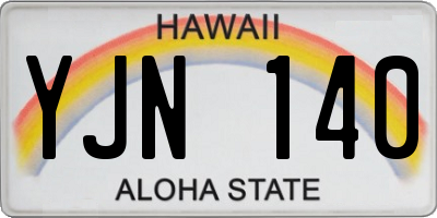HI license plate YJN140