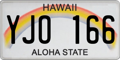 HI license plate YJO166