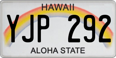 HI license plate YJP292