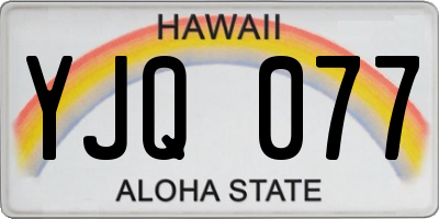 HI license plate YJQ077