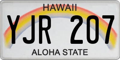 HI license plate YJR207