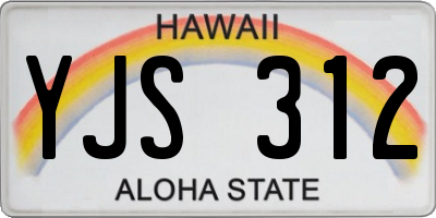 HI license plate YJS312