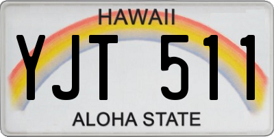 HI license plate YJT511