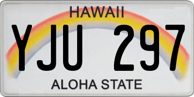 HI license plate YJU297