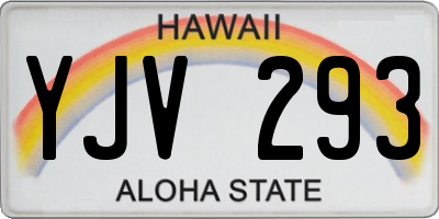 HI license plate YJV293