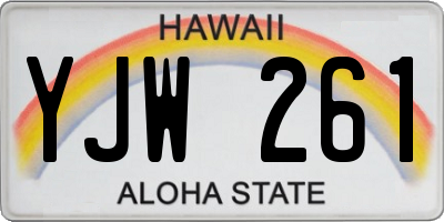 HI license plate YJW261