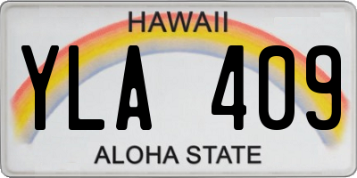 HI license plate YLA409