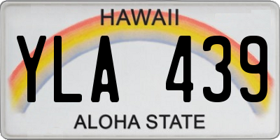 HI license plate YLA439