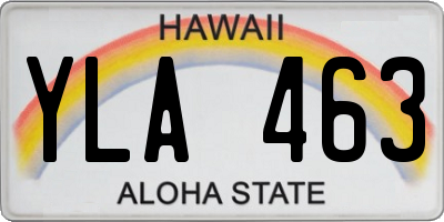 HI license plate YLA463