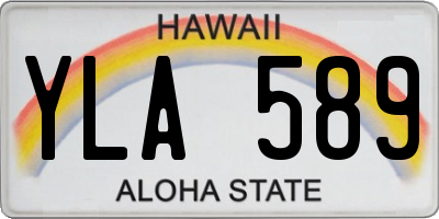 HI license plate YLA589