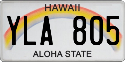 HI license plate YLA805