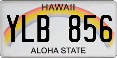 HI license plate YLB856