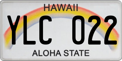 HI license plate YLC022