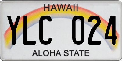 HI license plate YLC024