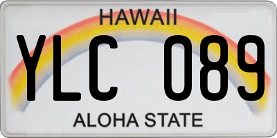 HI license plate YLC089