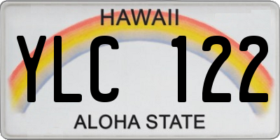 HI license plate YLC122