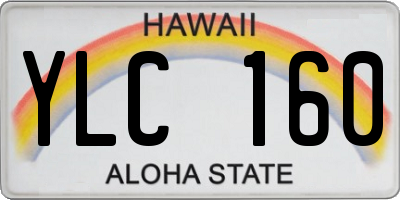 HI license plate YLC160