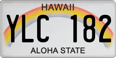 HI license plate YLC182
