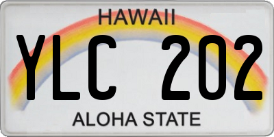HI license plate YLC202