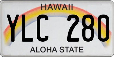 HI license plate YLC280