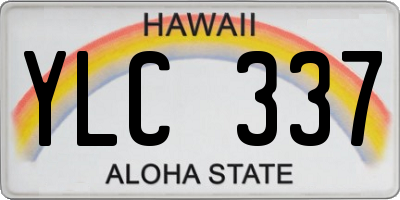 HI license plate YLC337