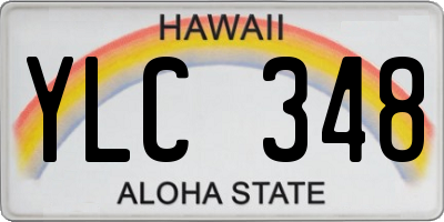 HI license plate YLC348