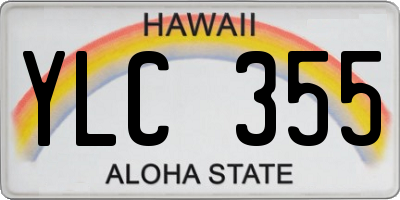 HI license plate YLC355