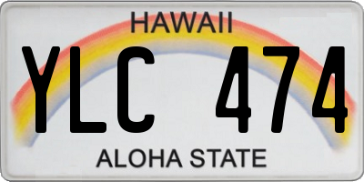 HI license plate YLC474