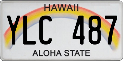 HI license plate YLC487