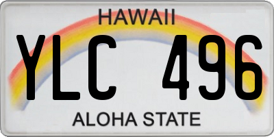 HI license plate YLC496