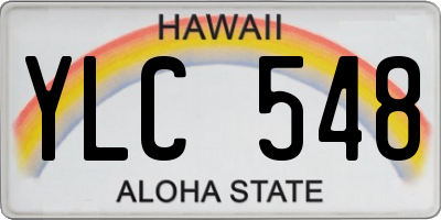 HI license plate YLC548