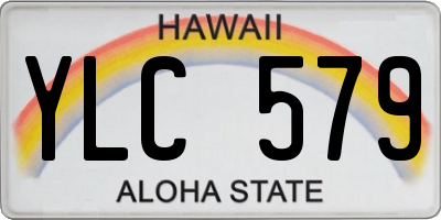 HI license plate YLC579