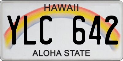 HI license plate YLC642