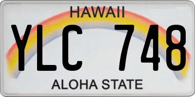HI license plate YLC748
