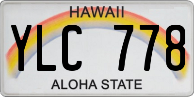 HI license plate YLC778