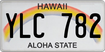 HI license plate YLC782