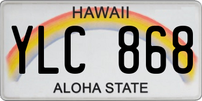 HI license plate YLC868