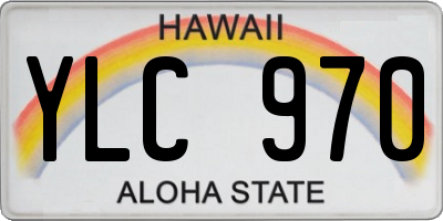 HI license plate YLC970