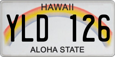 HI license plate YLD126